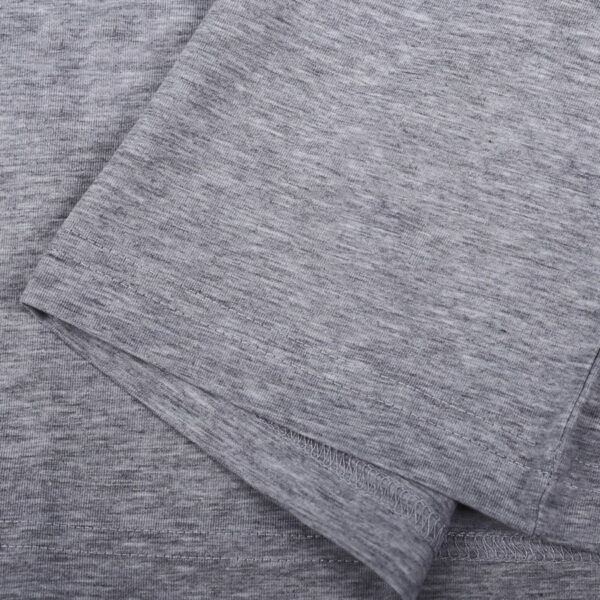 Minimalist Grey Tee with Abstract Wave Accents - Image 2